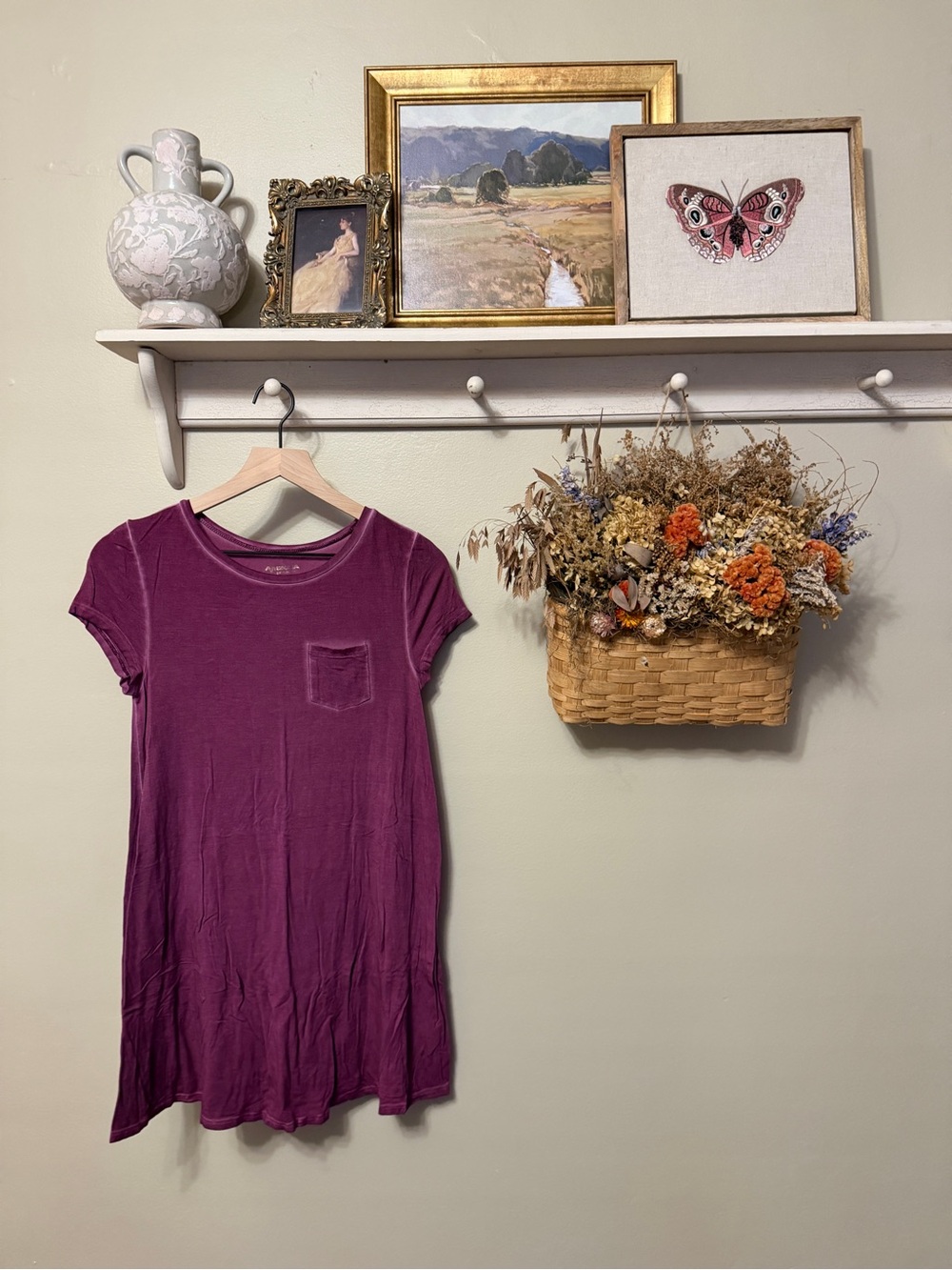 Arizona Jean Company Plum Short Sleeve Mini Dress